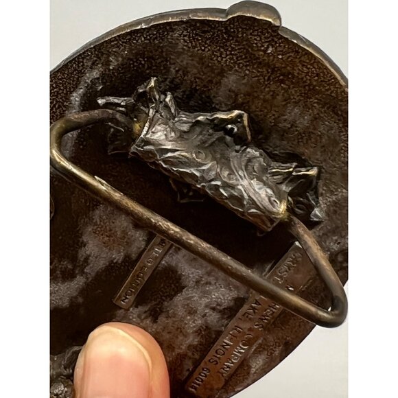 Vtg Belt Buckle Mathews Co. Iron Horse Steam Train 31 Quality Limited Edition - Picture 4 of 16